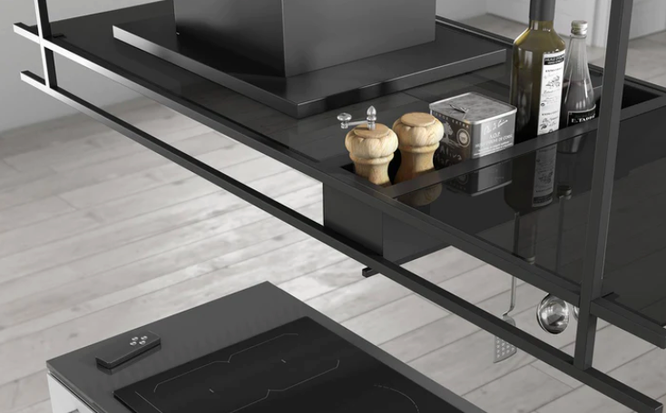 Airforce Frame 180cm Premium Island Cooker Hood - Black