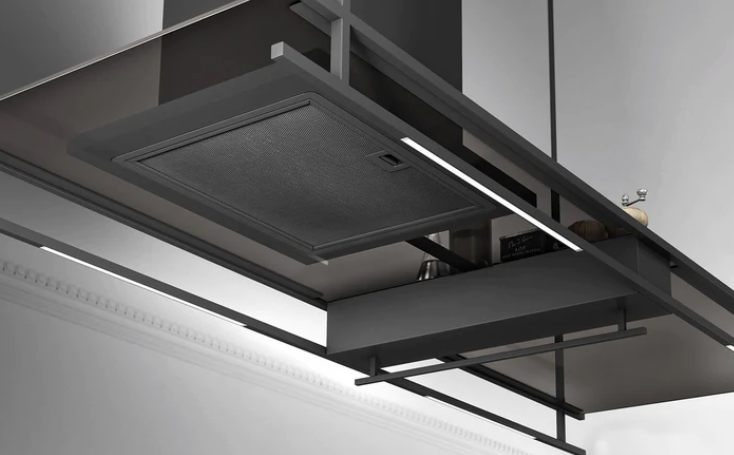 Airforce Frame 180cm Premium Island Cooker Hood - Black