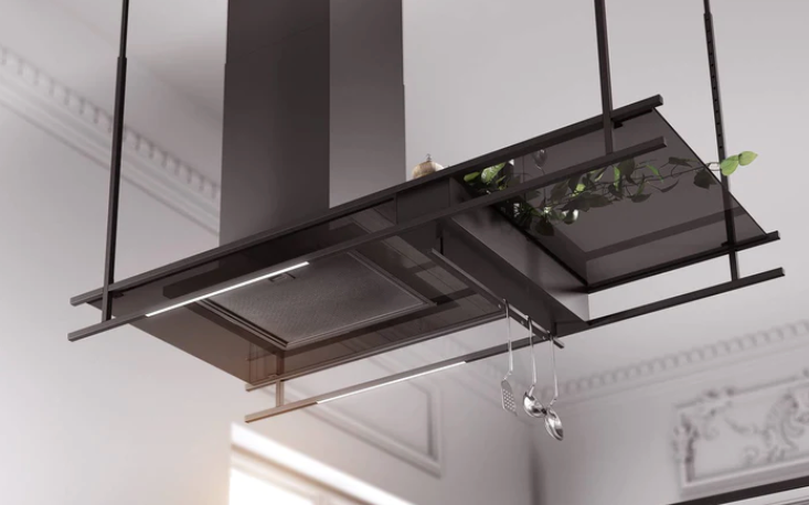 Airforce Frame 180cm Premium Island Cooker Hood - Black