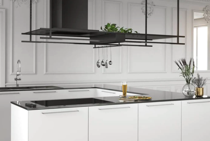 Airforce Frame 180cm Premium Island Cooker Hood - Black