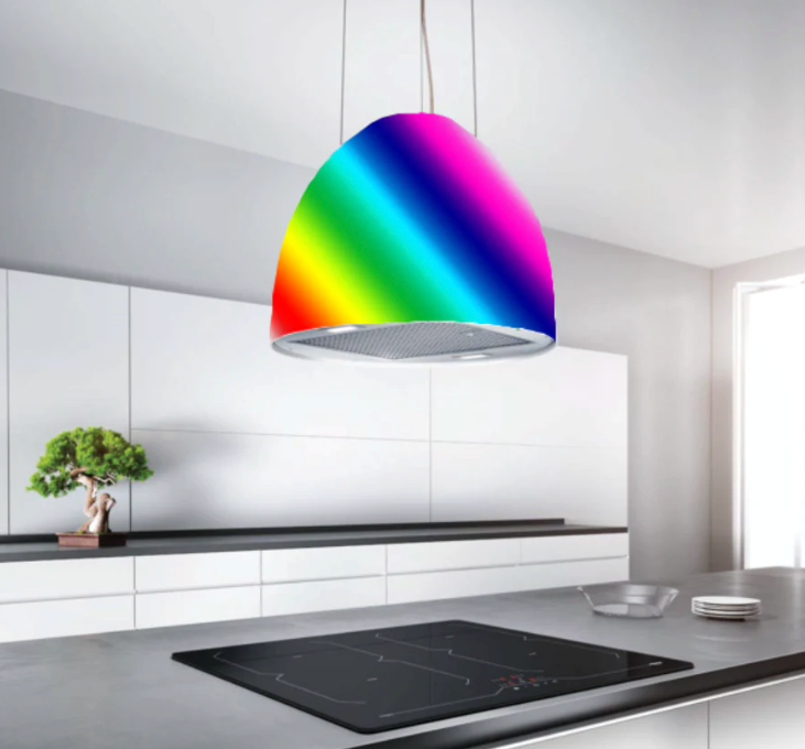 PAINT TO ORDER - Airforce New Moon 45cm Island Cooker Hood with Integra System