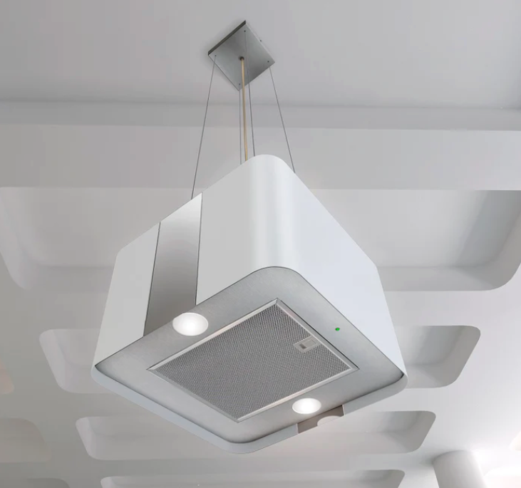 Airforce F181 45cm Integra Ready Island Cooker Hood Satin White Finish