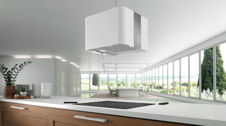 Airforce F181 45cm Integra Ready Island Cooker Hood Satin White Finish