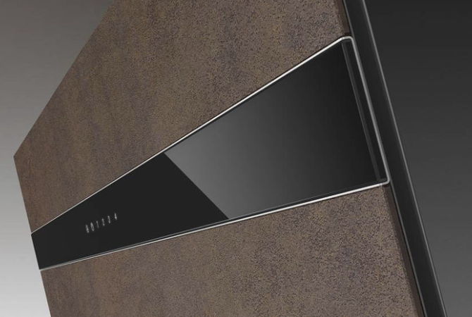 Airforce Gres V16 90cm Flat Wall Mounted Cooker Hood - Brown Oxide Stone