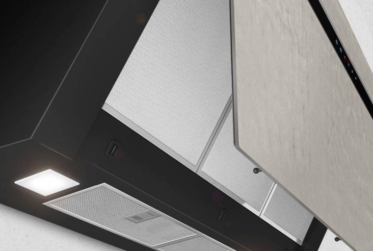 Airforce Gres V14 90cm Flat Wall Mounted Cooker Hood - Ivory Stone