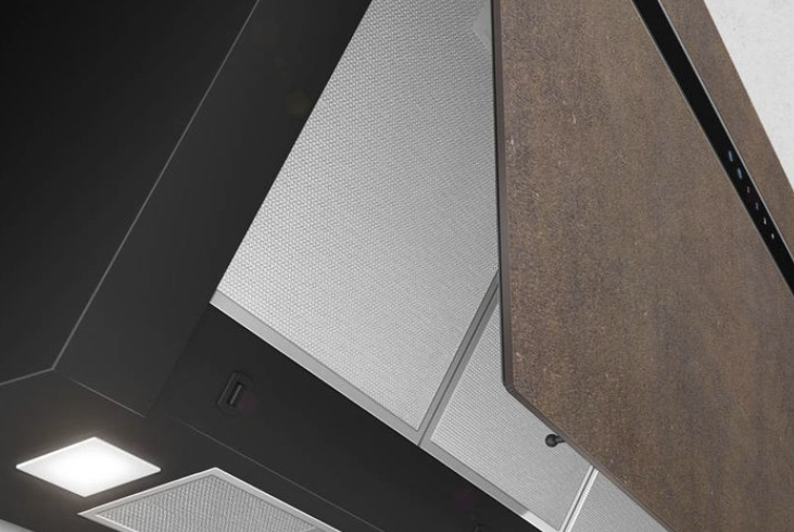 Airforce Gres V16 60cm Flat Wall Mounted Cooker Hood - Brown Oxide Ceramic Stone