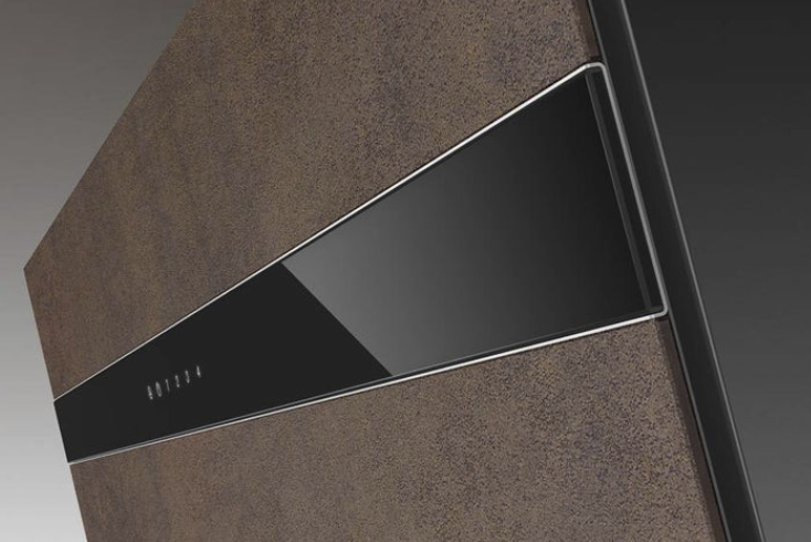 Airforce Gres V16 60cm Flat Wall Mounted Cooker Hood - Brown Oxide Ceramic Stone