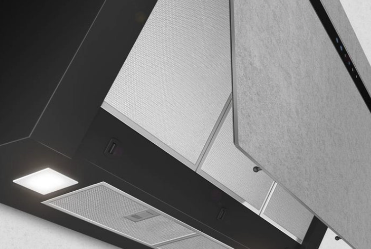 Airforce Gres V13 60cm Flat Wall Mounted Cooker Hood - Grey Ceramic Stone