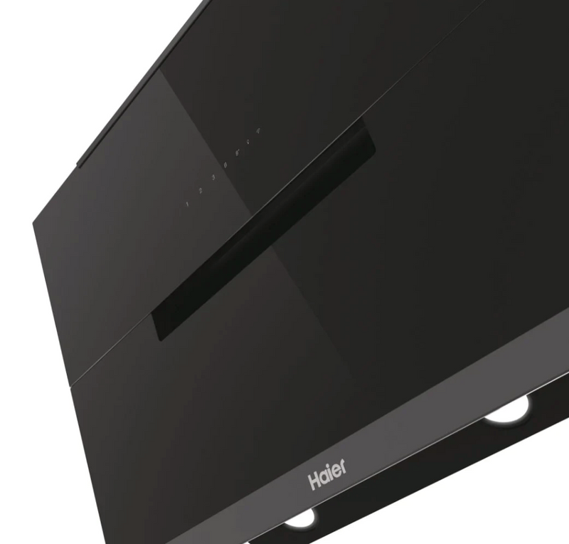 Haier 90cm Series 6 Wall Angled Cooker Hood WIFI in Black