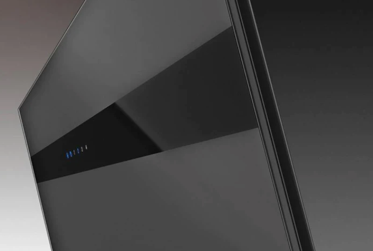 Airforce V4 90cm Angled Wall Mounted Cooker Hood - Black glass