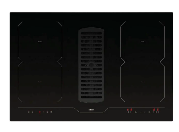 Airforce Aspira Centrale B2 Octa 78cm 4 Zone Induction Hob with Downdraft