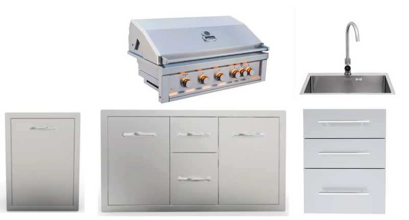 SunStone 5 Burner Built in Bundles 5 Piece