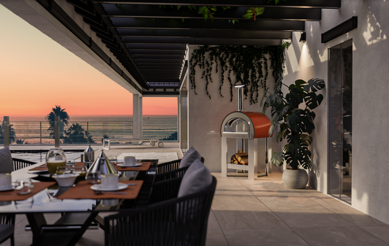 Alpha Pro Piccolo Wood-Fired Pizza Oven Bundle + Cover | Antique Copper