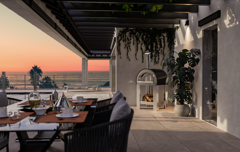 Alpha Pro Piccolo Wood-Fired Pizza Oven Bundle + Cover | Black