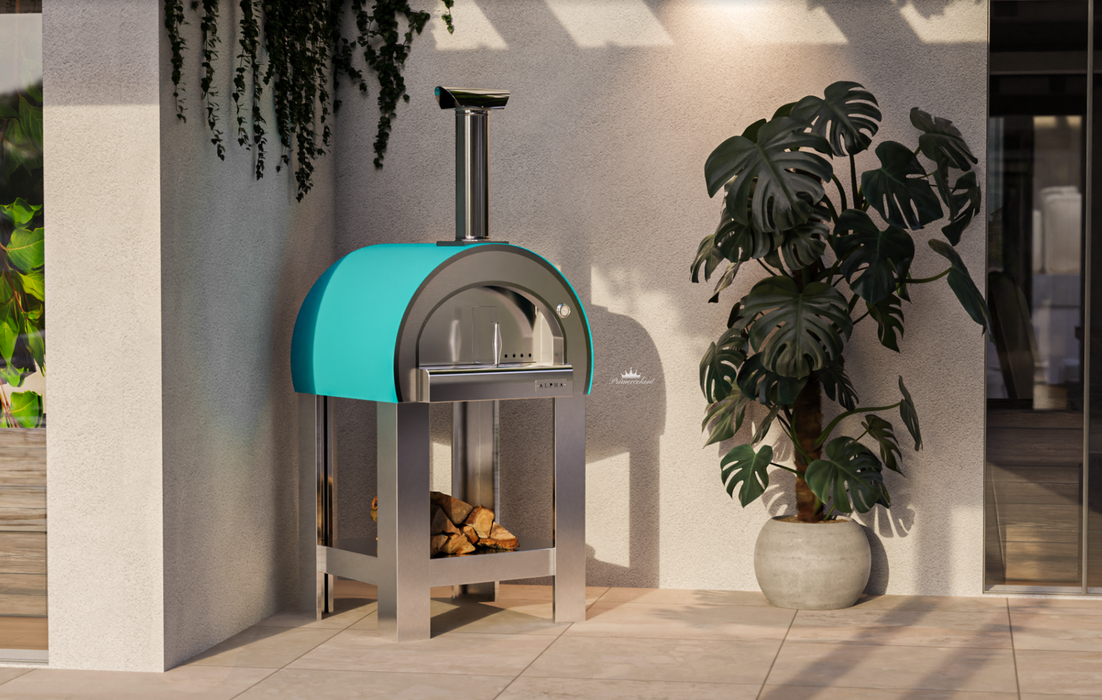 Piccolo Pizza Oven & Trolley - Teal