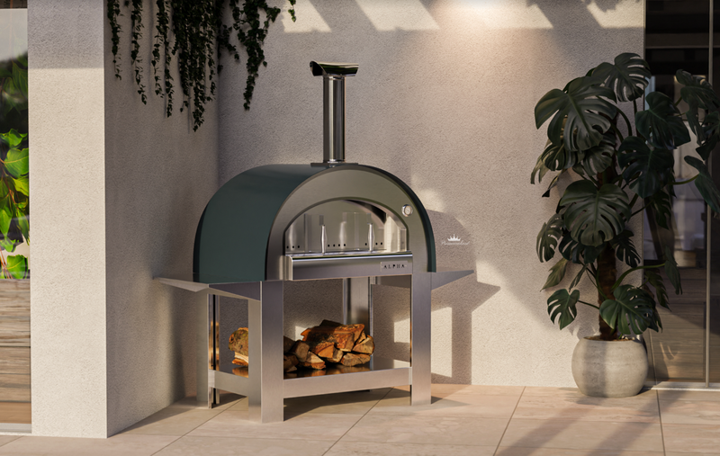 Alpha Pro Grande Wood-Fired Pizza Oven Bundle + Cover | Anthracite