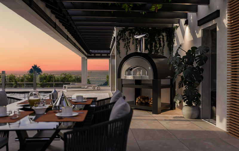 Titano Pizza Oven + Trolley Residential & Commercial - Black