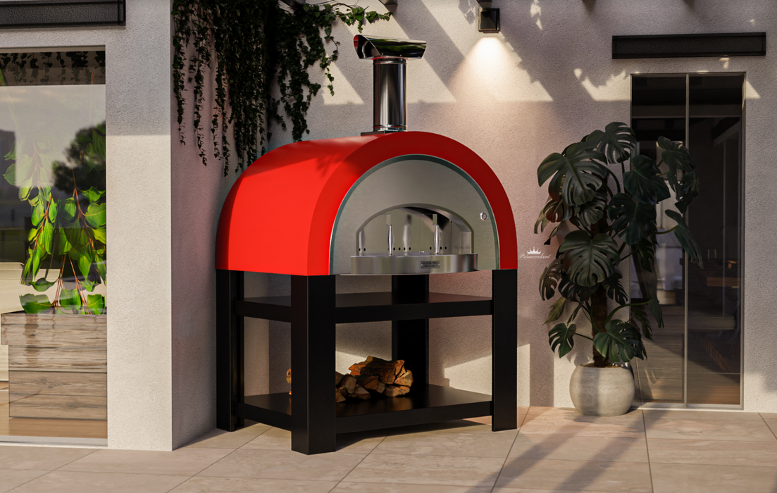 Titano Pizza Oven + Trolley Residential & Commercial - Poppy Red