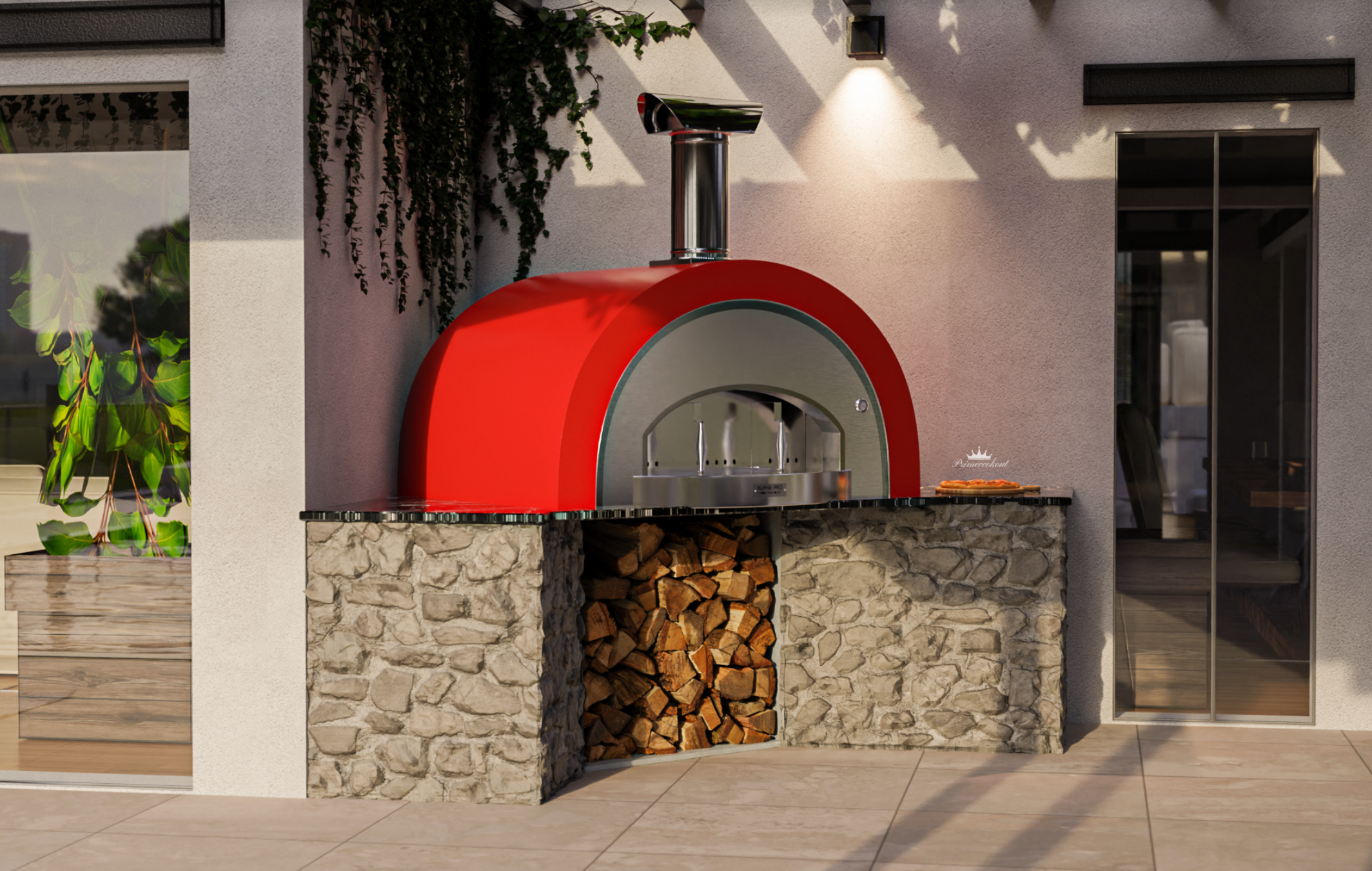 Titano Pizza Oven Built in Residential & Commercial - Poppy Red