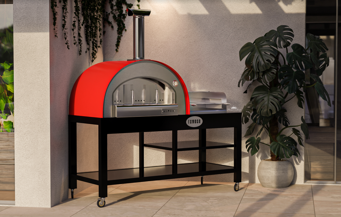 Fumoso Grande Pizza Oven & Grill Set - Poppy Red