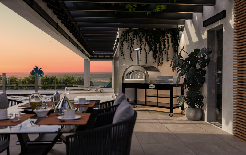 Alpha Pro Fumoso Grande Pizza Oven & Grill Set Bundle + Cover | Stainless Steel