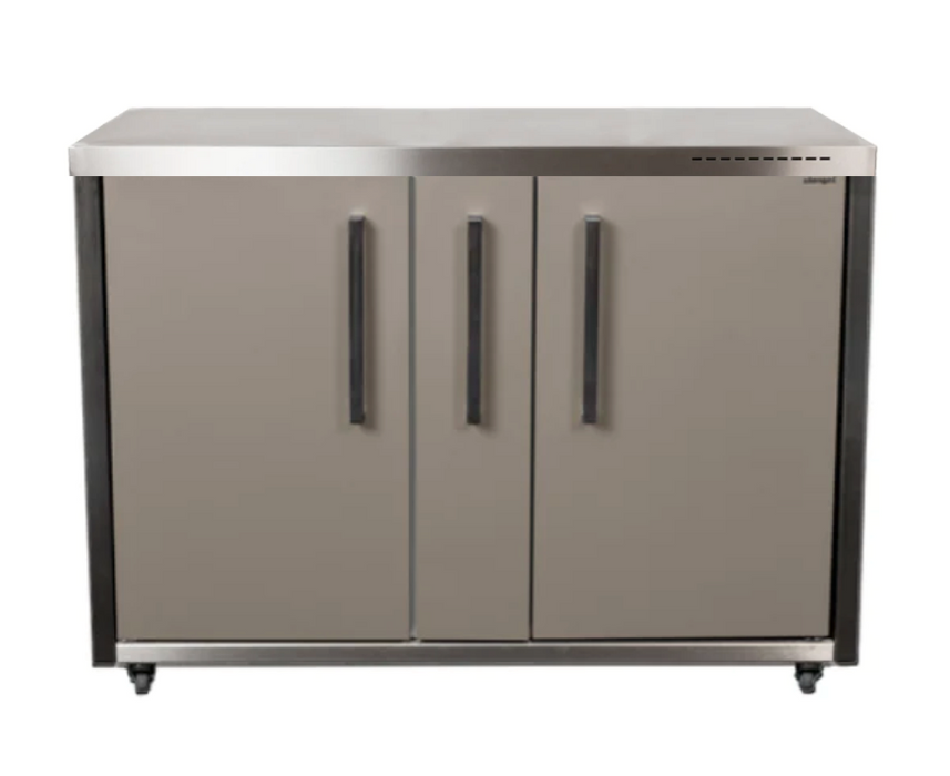 Elfin Compact MO 120A Outdoor Kitchen - With a fridge On The Right - Sand