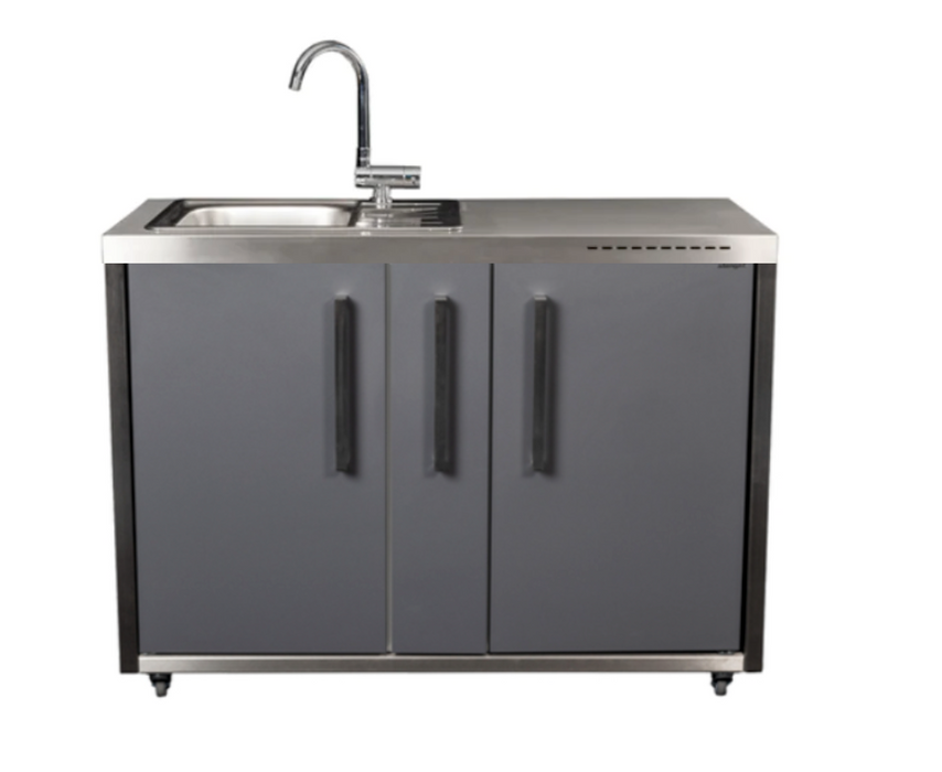 Elfin Compact MO 120A Outdoor - With Sink On the Left - Slate Grey