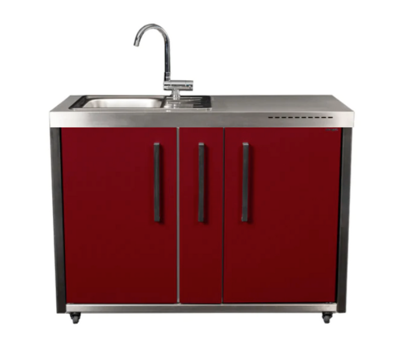 Elfin Compact MO 120A Outdoor - With Sink On the Left - Claret