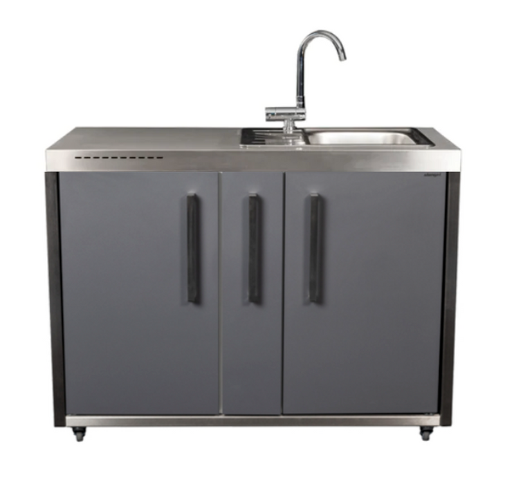 Elfin Compact MO 120A Outdoor - With Sink On the Right - Slate Grey