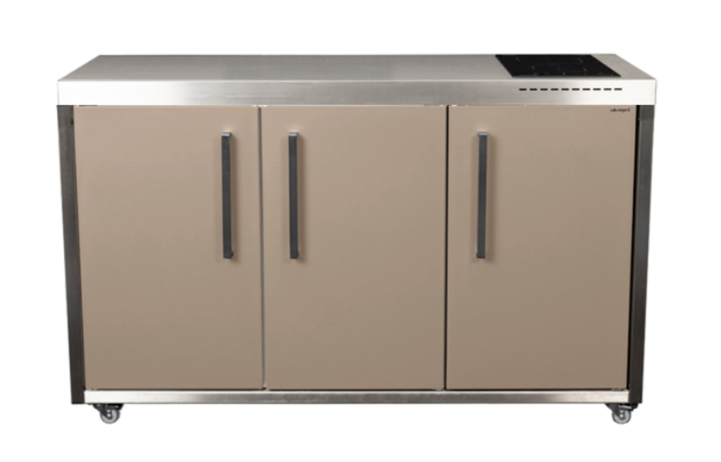 Elfin Compact MO 150 Outdoor Kitchen - with Hob on the Right - Sand