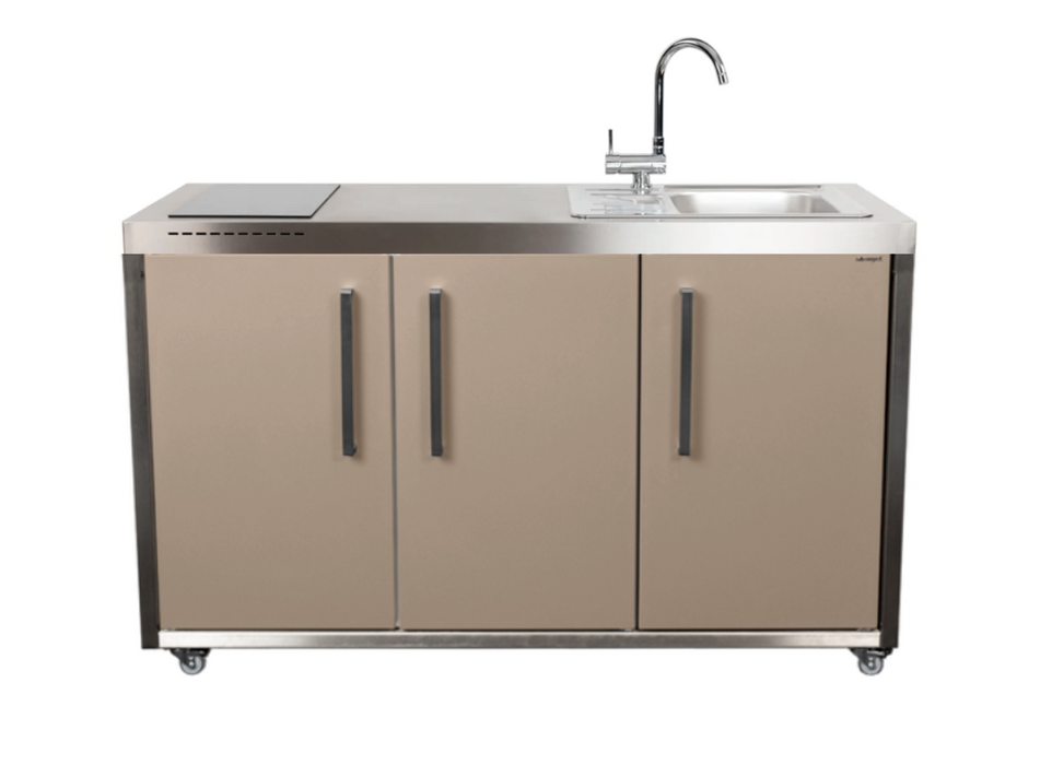 Elfin Compact MO 150 Outdoor Kitchen - With Sink on the Right - Sand