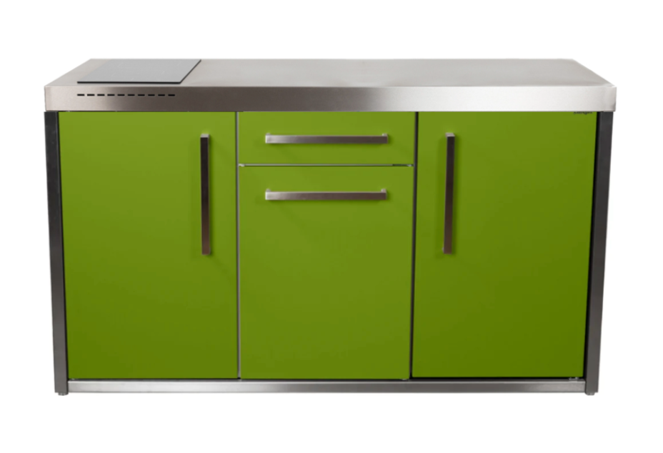 Elfin Compact MO 150S Outdoor Kitchen  - With Hob On the Left - Apple Green