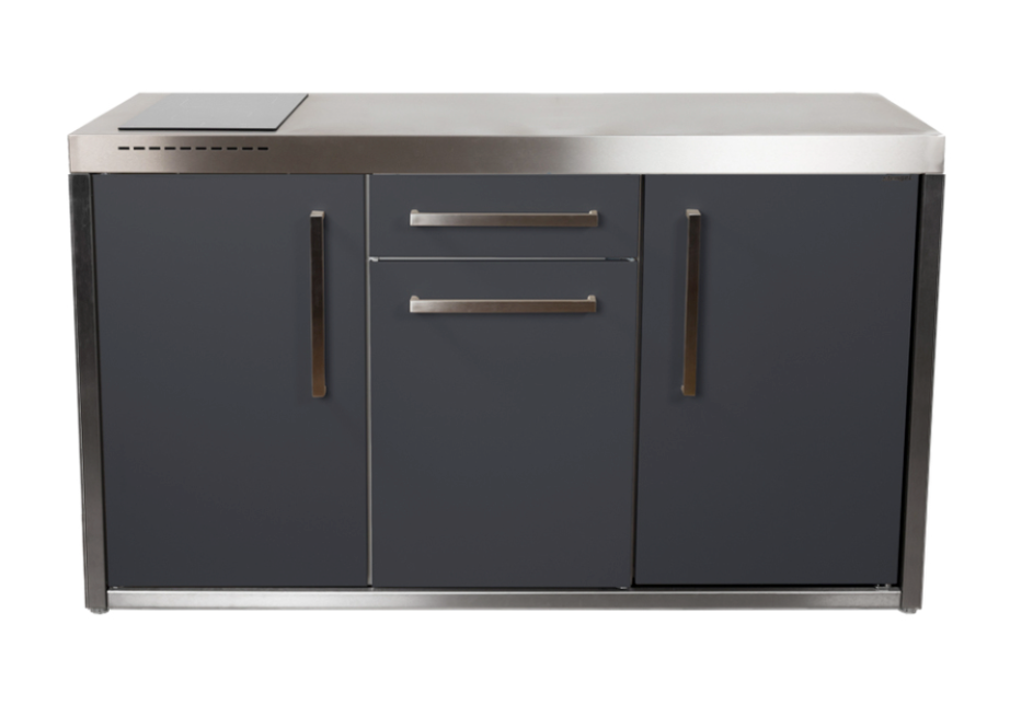Elfin Compact MO 150S Outdoor Kitchen  - With Hob On the Left - Slate Grey