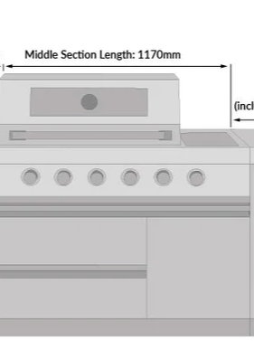 Norfolk Outdoor Kitchen Absolute 4B and Side Burner