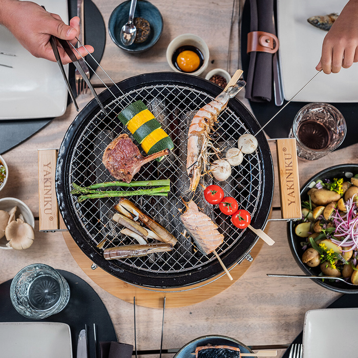 YAKINIKU round shichirin | teppanyaki & hibachi grill