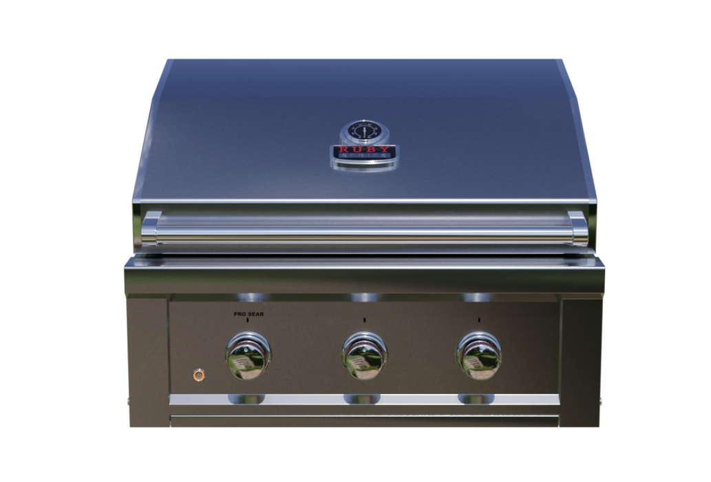 Sunstone Ruby Series 3 Burner Gas Grill with Infrared + Rotisserie Kit