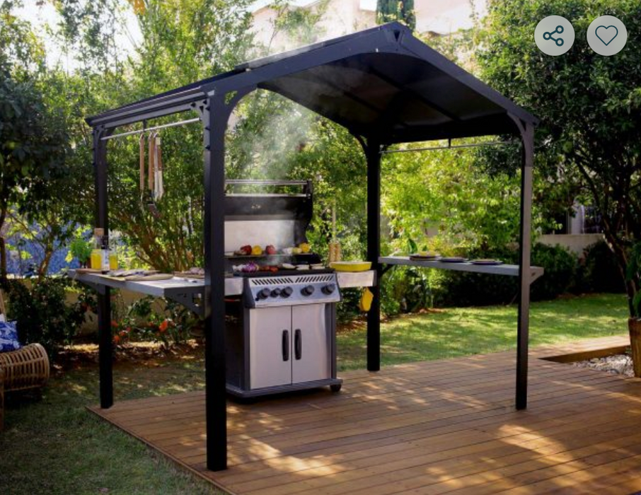 The Barbecue Austin 6 ft. x 8 ft. Gazebo Kit - Grey Structure
