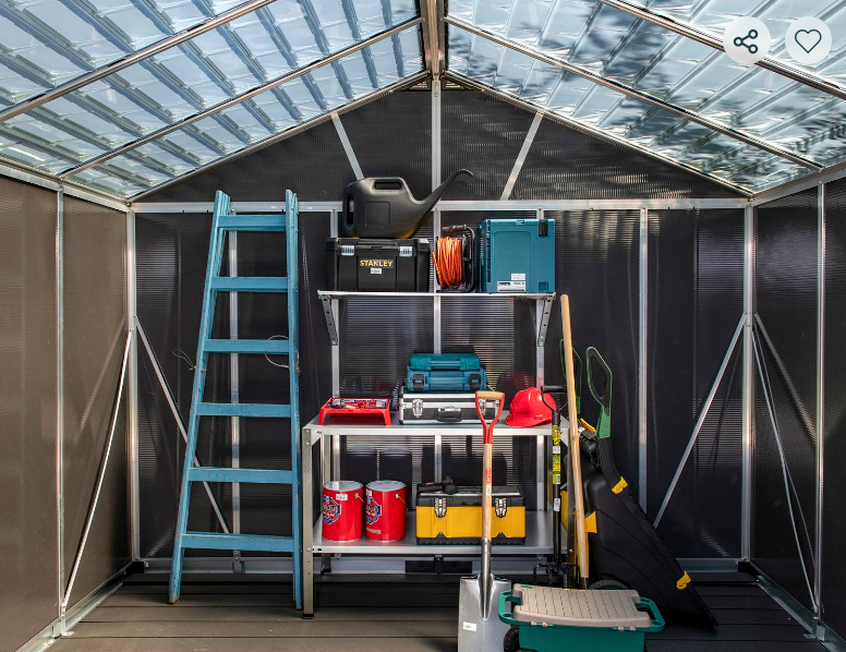 Yukon 11 ft. x 17 ft. Shed Kit With Floor - Dark Grey