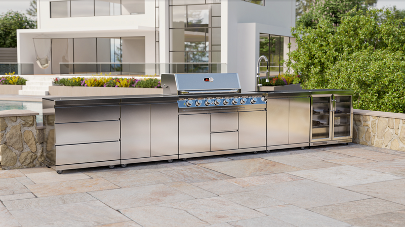 Whistler Outdoor Kitchen 6 Burner BBQ, Fridge and Sink | Newcastle | 4.9Meters