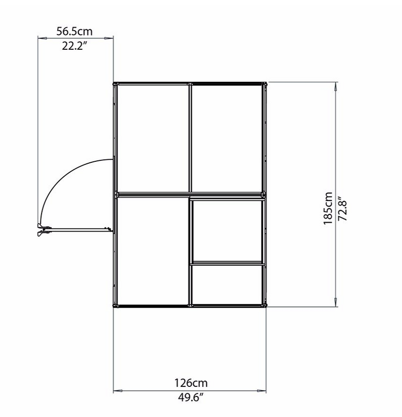 Mythos 6 ft. x 4 ft. Greenhouse Kit -  Twinwall Panels