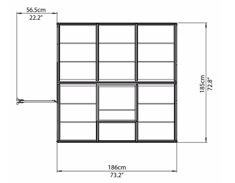 Hybrid 6 ft. x 6 ft. Greenhouse Kit - Hybrid Panels