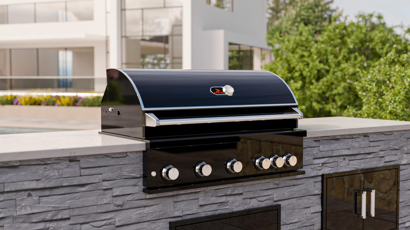 Whistler Burford Black 5 Burner Barbecue with Rotisserie and Weather Cover