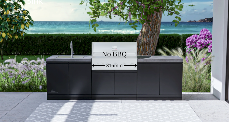 Contemporary Outdoor Kitchen Maxim (BBQ not included) + Sink