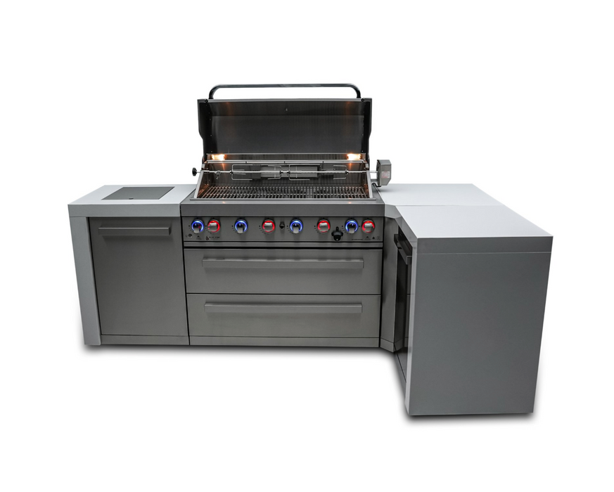 Mont Alpi 6-burner Deluxe Island with a 90-Degree Corner  + Cover - 2.4M