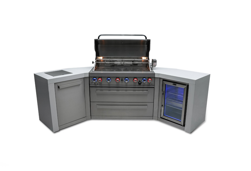 Mont Alpi Outdoor kitchen 6 Burner, Fridge and Weather Cover 2.8m