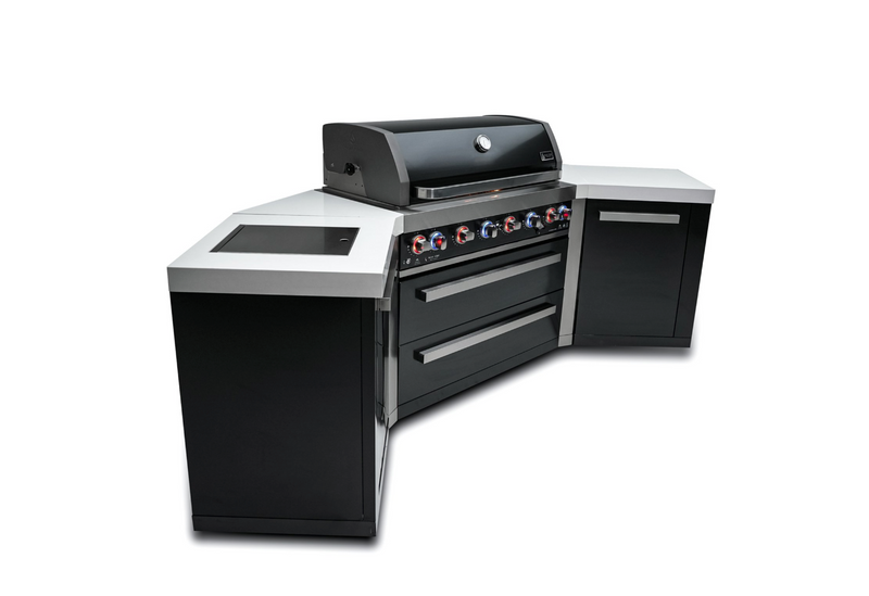 Mont Alpi Outdoor kitchen Black 6 Burner and Weather Cover - 2.8m