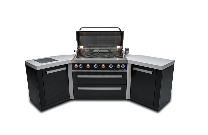 Mont Alpi Outdoor kitchen Black 6 Burner and Weather Cover - 2.8m