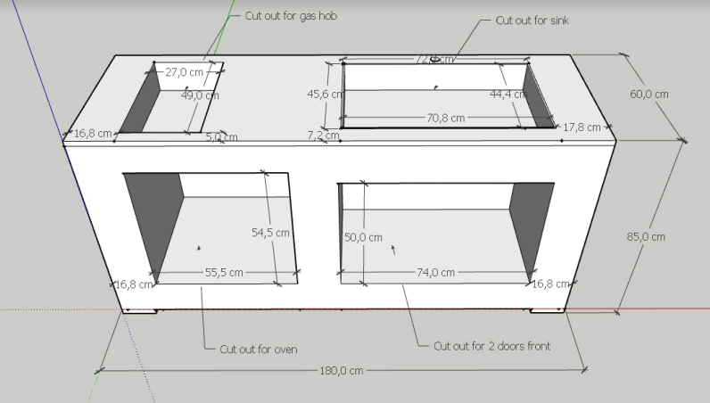 Flat Studio & Apartment All-In-One Kitchenette