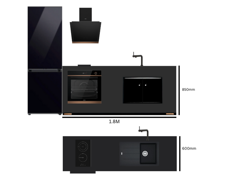 Flat Studio & Apartment All-In-One Kitchenette