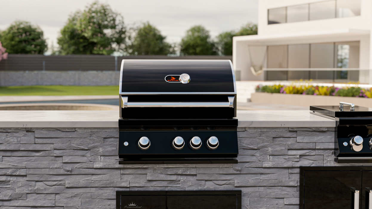 Whistler Burford 3 Gas BBQ | Rotisserie + Cover | Lifetime Warranty Black